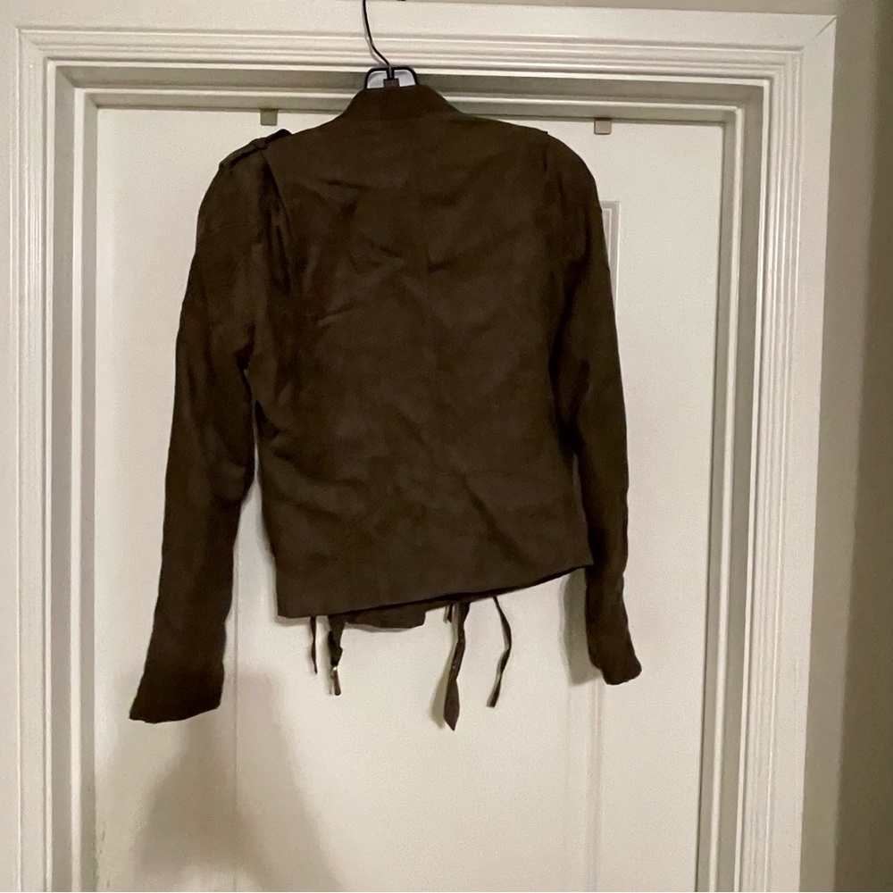 Olive green moto jacket